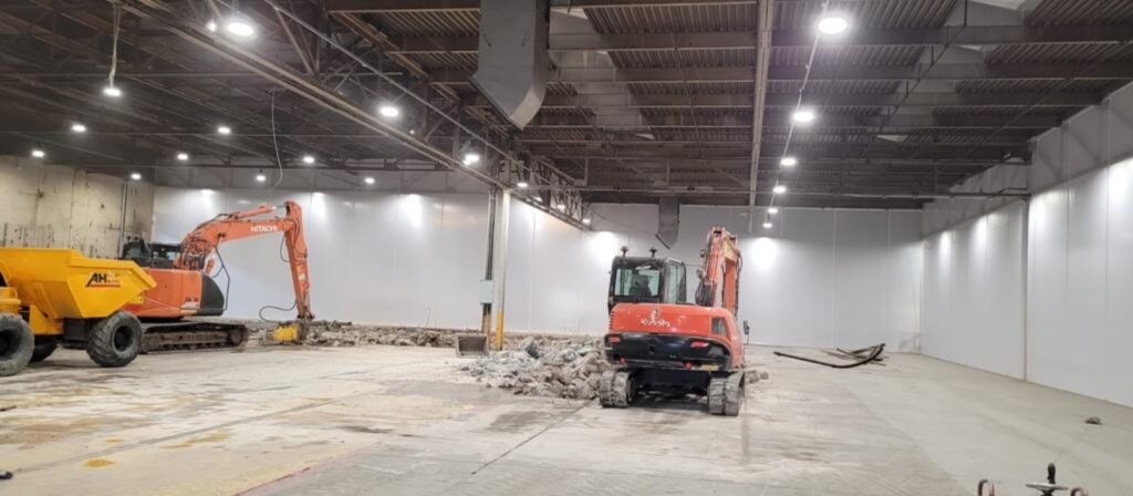 Dust and noise control at Northwood Consuma Tissue during floor works